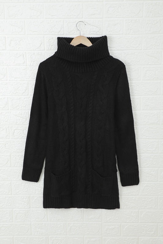 Solid Color Long-sleeved Turtleneck Knitted Sweater - YLORESHOP