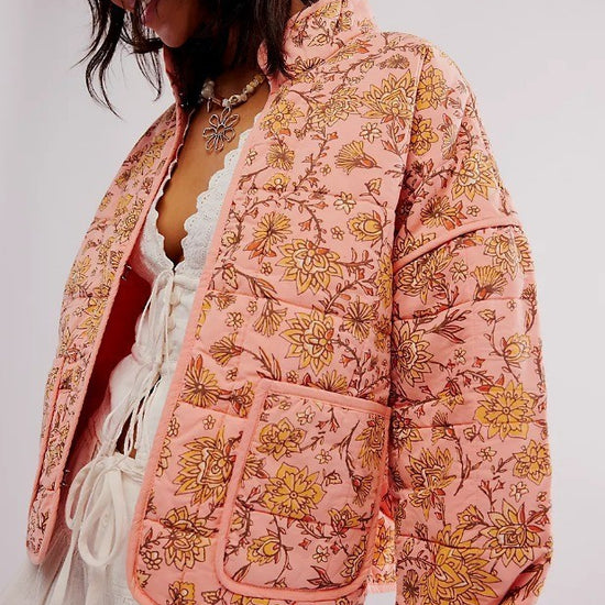 Autumn And Winter Cotton Printed Women's Cotton Coat - YLORESHOP