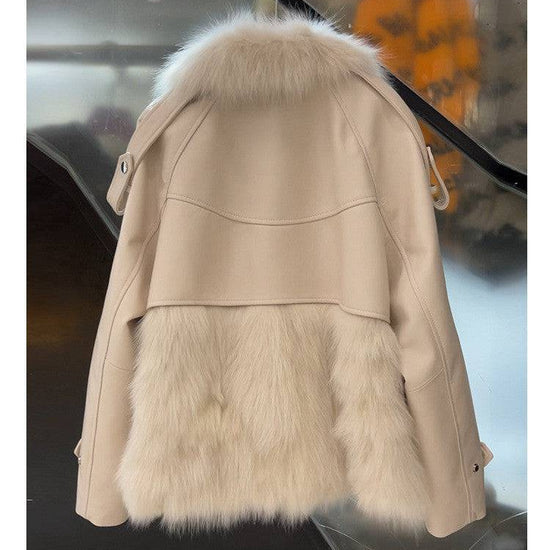 Women's Fashion Personality Stitching Fur Coat - YLORESHOP