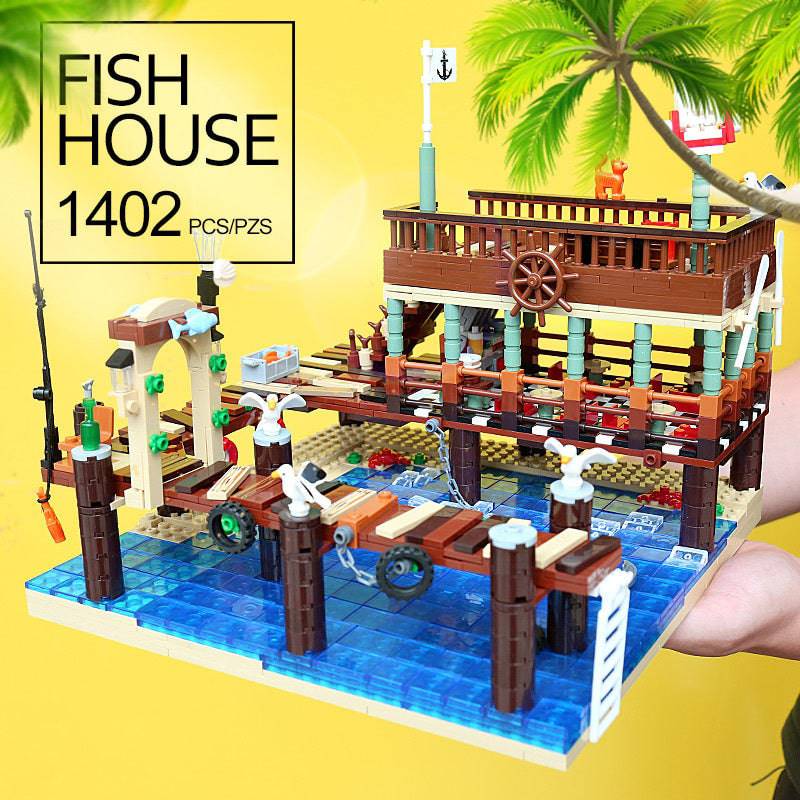 Blocks Bricks Old Fishing House Series Captain's Wharf Toys For Kids Christmas Gifts - YLORESHOP