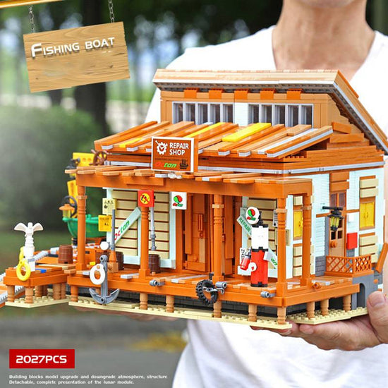 Blocks Bricks Old Fishing House Series Captain's Wharf Toys For Kids Christmas Gifts - YLORESHOP