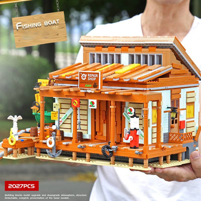 Blocks Bricks Old Fishing House Series Captain's Wharf Toys For Kids Christmas Gifts - YLORESHOP