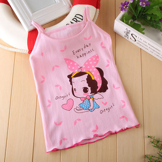 Girls Camisole Cotton Children'S Kids Baby Base Thin Summer Little Girls Wear Middle-Aged Children'S Underwear - YLORESHOP