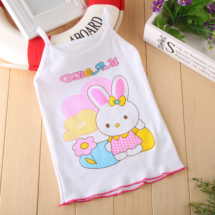 Girls Camisole Cotton Children'S Kids Baby Base Thin Summer Little Girls Wear Middle-Aged Children'S Underwear - YLORESHOP