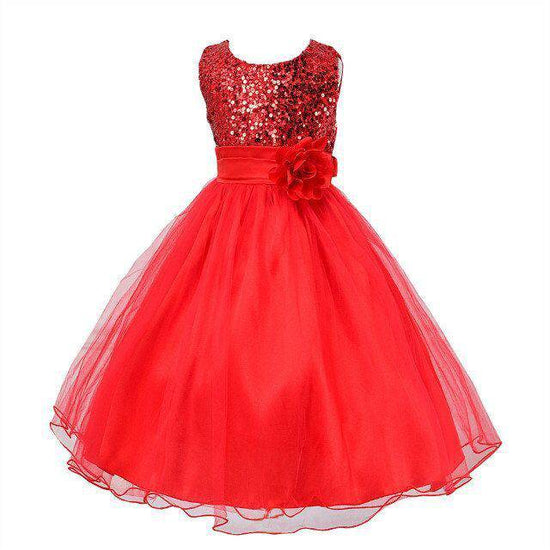 Baby Sequin Dress Flower Girl Wedding Princess Dress - YLORESHOP