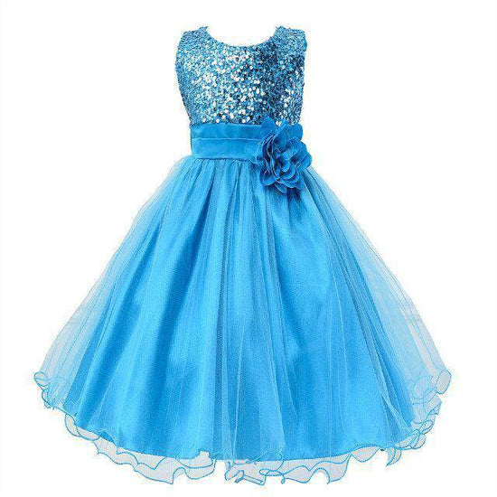Baby Sequin Dress Flower Girl Wedding Princess Dress - YLORESHOP