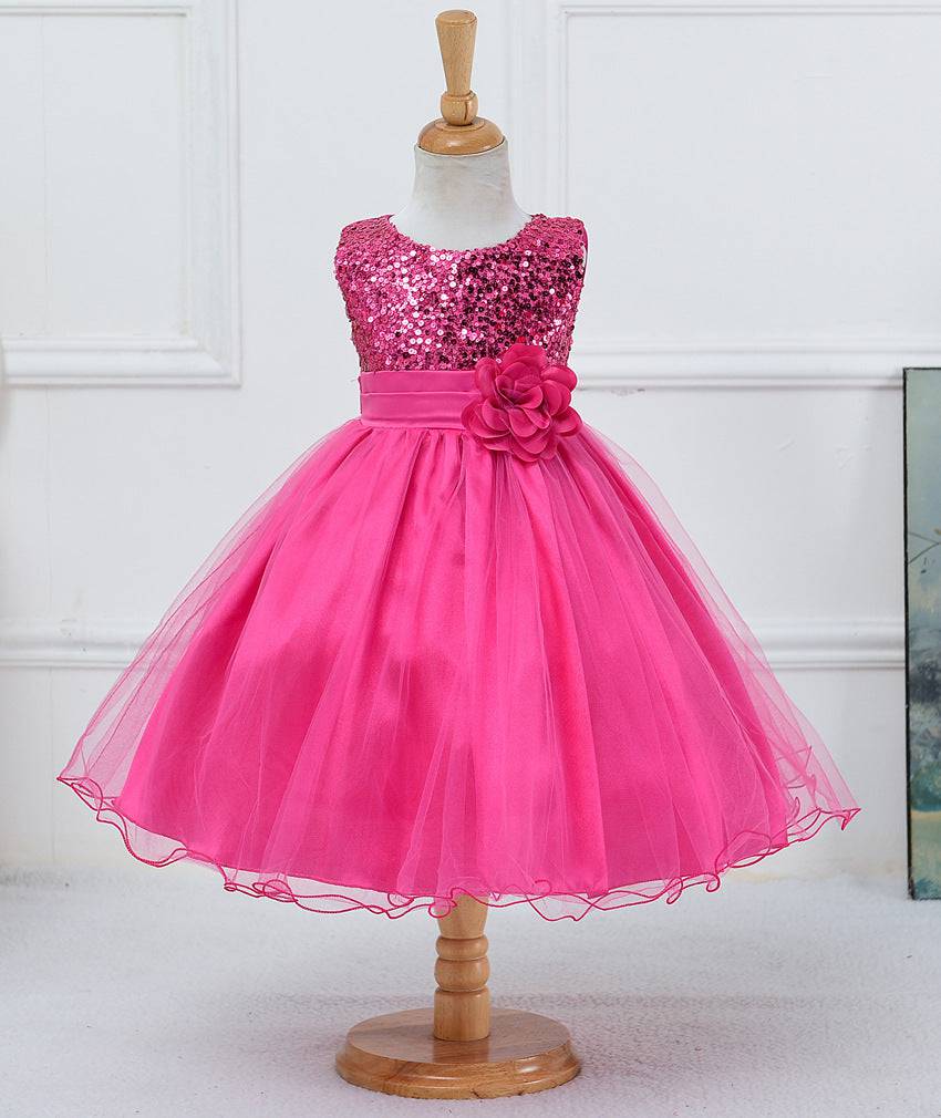 Baby Sequin Dress Flower Girl Wedding Princess Dress - YLORESHOP
