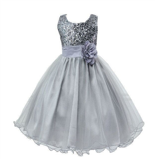 Baby Sequin Dress Flower Girl Wedding Princess Dress - YLORESHOP
