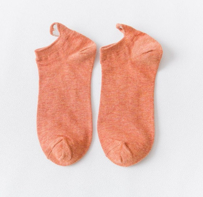 Heart embroidery sock sock casual cotton socks woman - YLORESHOP
