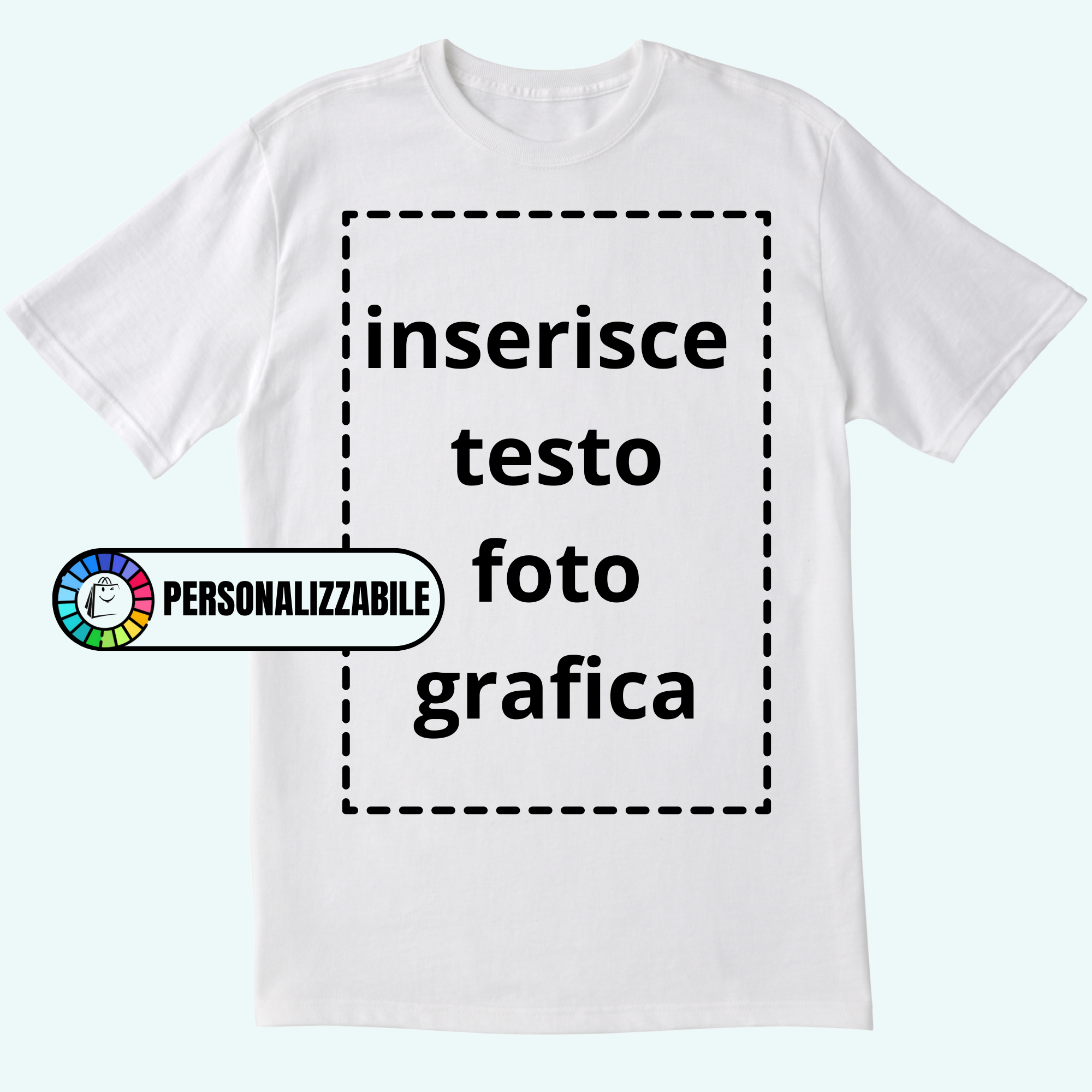 T-shirt unisex per bambini 100% cotone 150 g personalizzabile con stampa Dtf