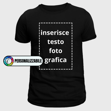 T-shirt manica corta 100% cotone personalizzabile con stampa digitale - YLORESHOP