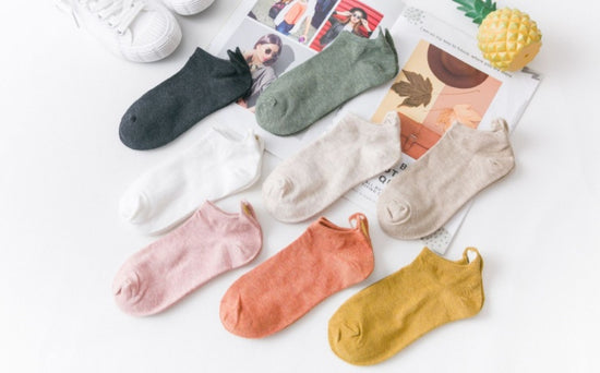Heart embroidery sock sock casual cotton socks woman - YLORESHOP