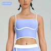 Contrast Color Fast-drying Sports Vest Women's Fitness Shockproof Fixing Cup Summer High Elastic Yoga Clothes Outfit Top - YLORESHOP