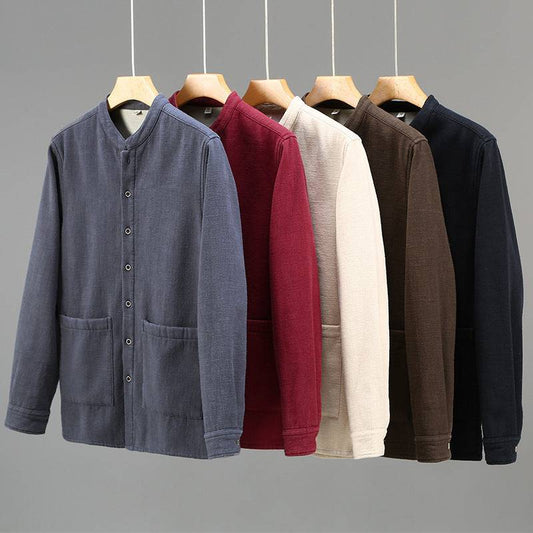 Men's Loose Velvet Thickened Cotton And Linen Casual Composite Jacket - YLORESHOP