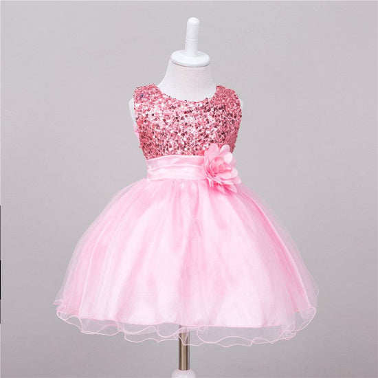 Baby Sequin Dress Flower Girl Wedding Princess Dress - YLORESHOP