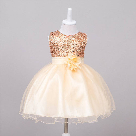 Baby Sequin Dress Flower Girl Wedding Princess Dress - YLORESHOP