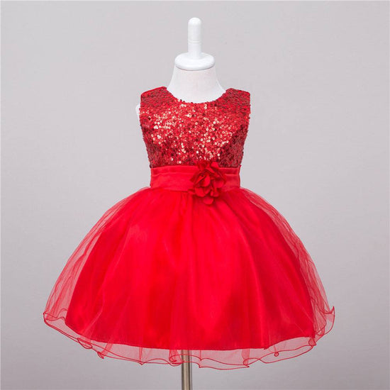 Baby Sequin Dress Flower Girl Wedding Princess Dress - YLORESHOP