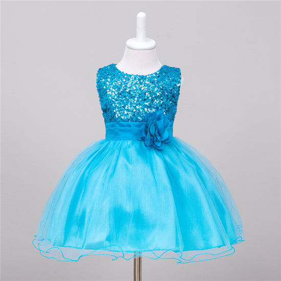 Baby Sequin Dress Flower Girl Wedding Princess Dress - YLORESHOP