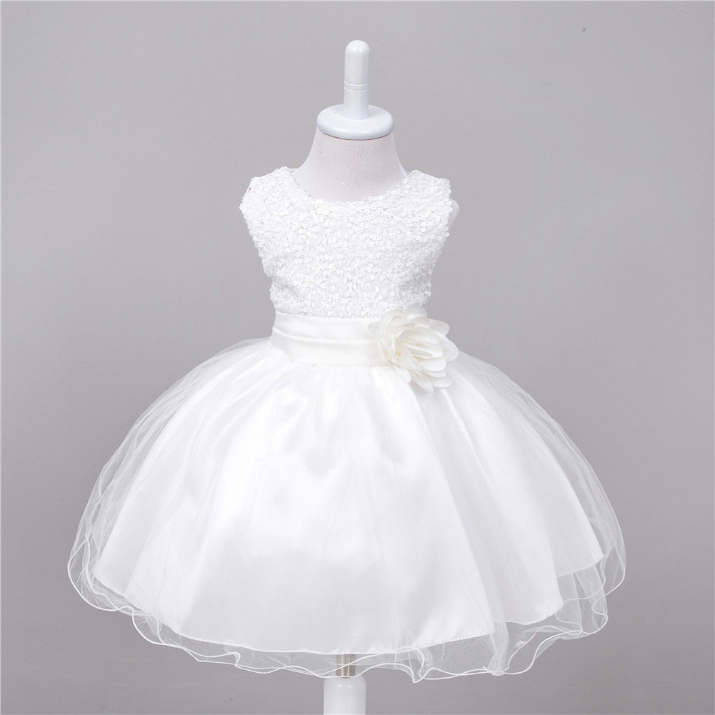 Baby Sequin Dress Flower Girl Wedding Princess Dress - YLORESHOP