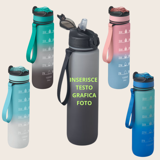 Borraccia colorata in plastica 1L