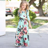 Amazon children's dresses Europe and the United States round neck print girls long skirt eBay AliExpress girls explosion models - YLORESHOP