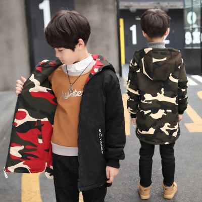 Camouflage thickened plus velvet windbreaker tide - YLORESHOP