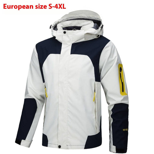 Shell Jacket Men's Jacket Thin Outdoor Windproof Waterproof Hooded Coat - YLORESHOP