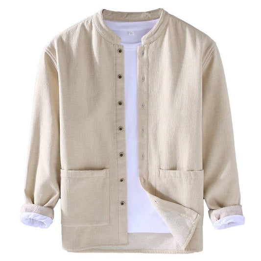 Men's Loose Velvet Thickened Cotton And Linen Casual Composite Jacket - YLORESHOP