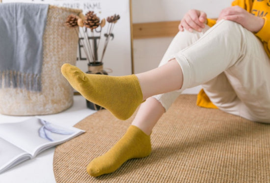 Heart embroidery sock sock casual cotton socks woman - YLORESHOP