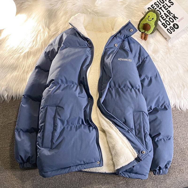Winter New Padded Coat Hong Kong Style Loose Down Cotton-padded Jacket Fleece-lined - YLORESHOP