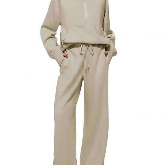 Solid Color Long-sleeved Sweater Trousers Suit Women's Suit - YLORESHOP