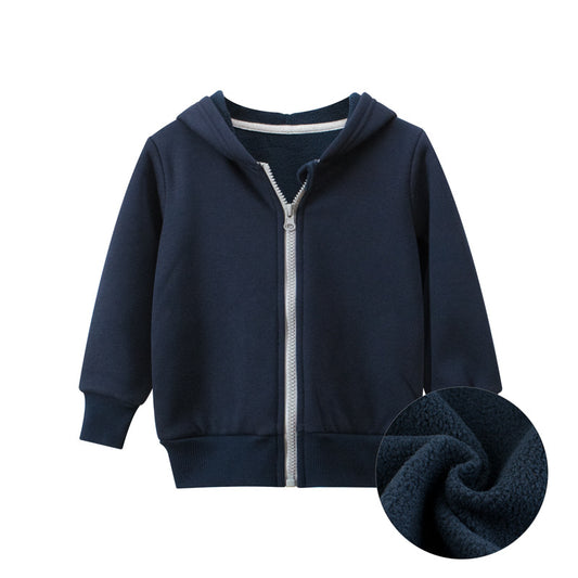Kids zip-up jacket with hood, fleece sweater. - YLORESHOP
