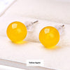 Natural Red Agate Temperamental Minority Stud Sense Earrings Wholesale - YLORESHOP