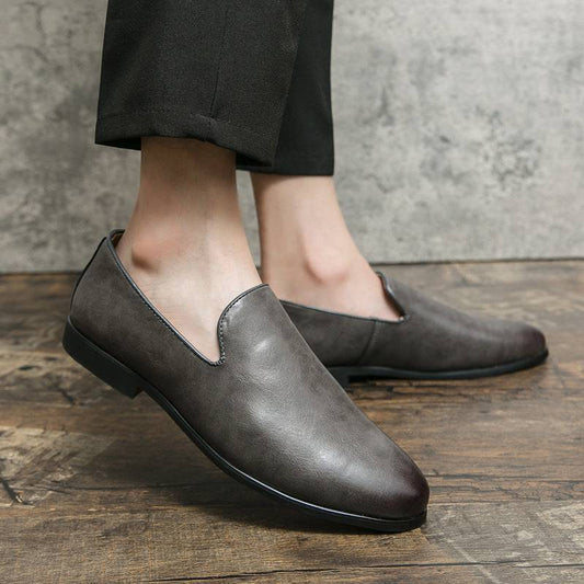 Breathable Casual Leather Shoes Korean Fashion Doug Shoes - YLORESHOP