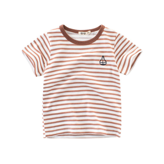 Boys' Cotton Kids Striped T-Shirt - YLORESHOP