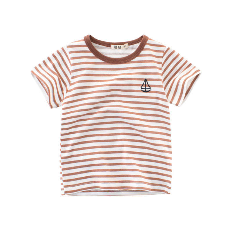 Boys' Cotton Kids Striped T-Shirt - YLORESHOP