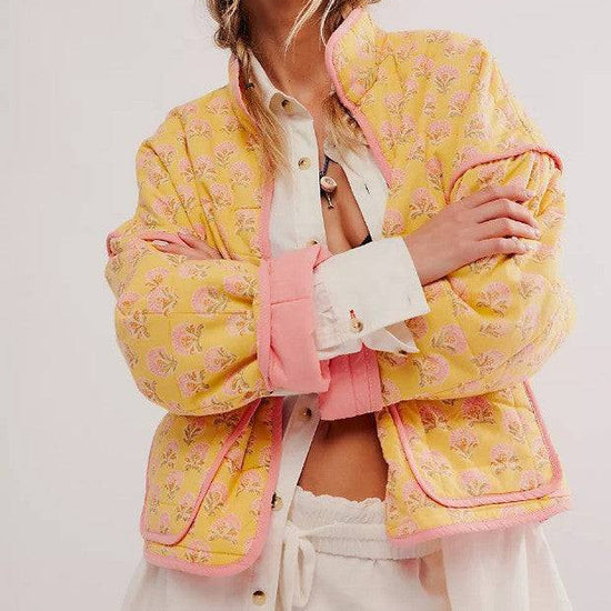 Autumn And Winter Cotton Printed Women's Cotton Coat - YLORESHOP