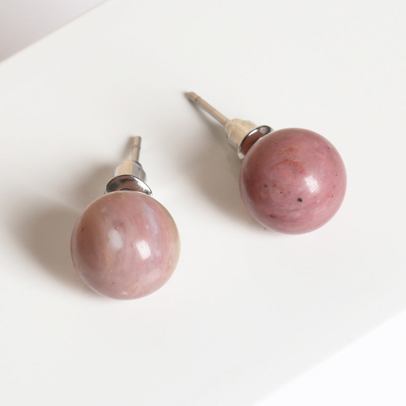 Natural Red Agate Temperamental Minority Stud Sense Earrings Wholesale - YLORESHOP