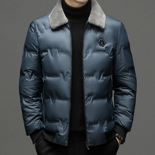 Men's Cotton-padded Jacket Winter Fur Collar Coat Men's Casual Jacket - YLORESHOP