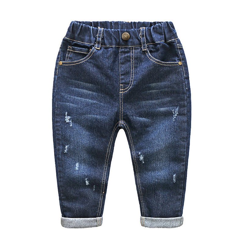 Boys' Spring And Autumn Crawler Jeans Children's Casual Pants Crawler - YLORESHOP