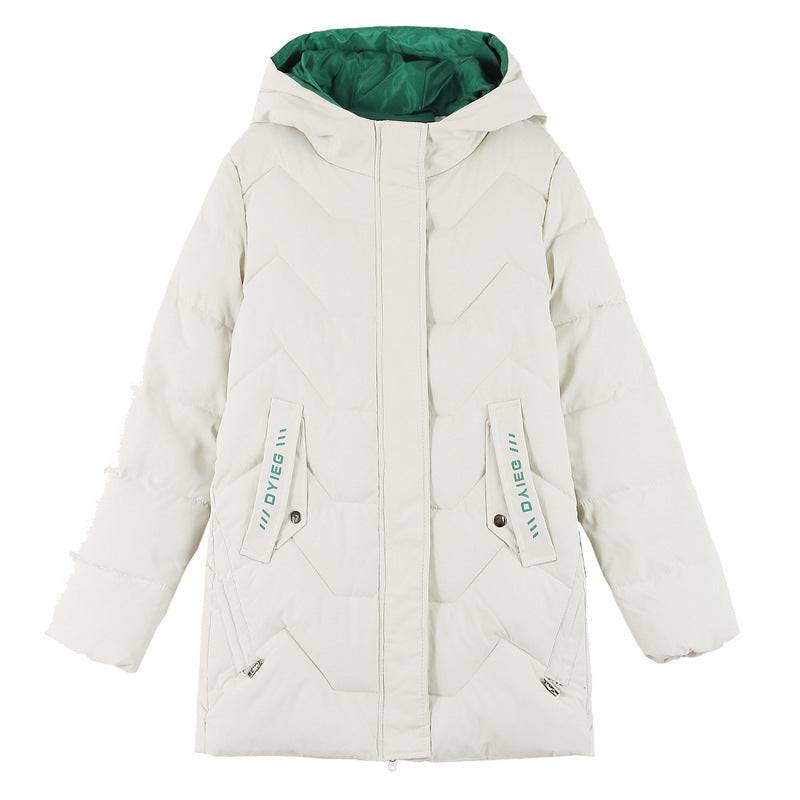 Mid-length Hooded Thickened Thermal Down Cotton-padded Coat - YLORESHOP