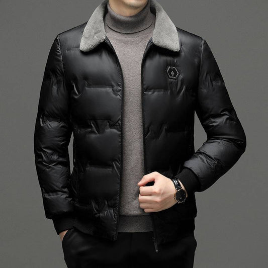 Men's Cotton-padded Jacket Winter Fur Collar Coat Men's Casual Jacket - YLORESHOP