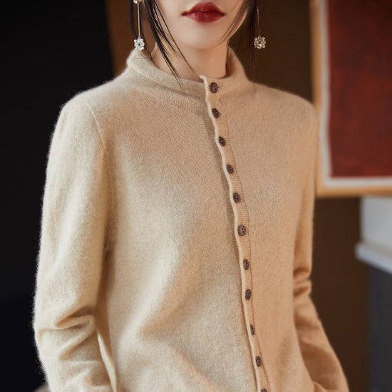 Women's Round Neck Cardigan Jacket Loose Top - YLORESHOP