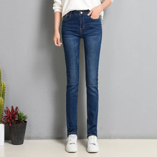 Women's Slim Fit Elastic Straight Jeans - YLORESHOP