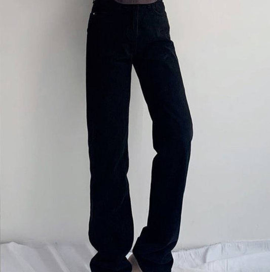 New High Waist Straight Mopping Pants - YLORESHOP