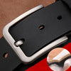 Cowhide Pin Buckle Belt Men's Single-layer Leather Punching Belt - YLORESHOP